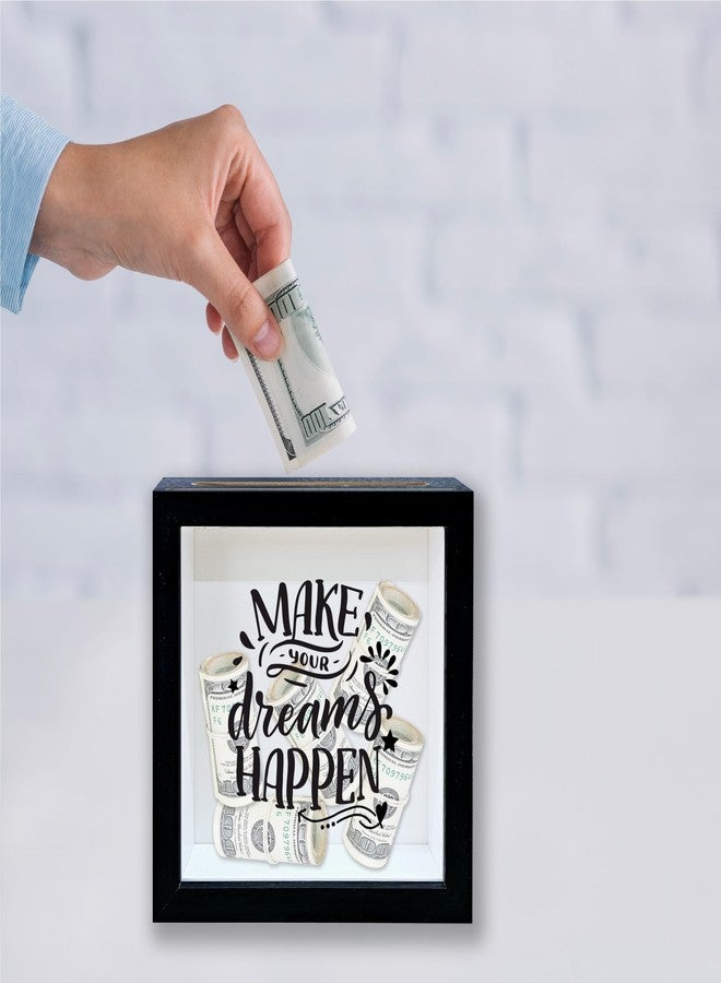Mueddur Adventure Fund Shadow Box Frame, Travel Fund Money Box with Slot, Make Your Dream Happen Themed Adventure Memory Box, Inspirational Keepsake Box Gifts for Women, Decorative Wooden Money Savings -08 - Image 4